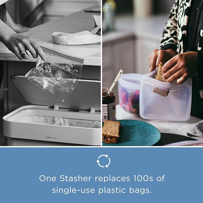Stasher Premium Reusable Silicone Leak-Free Food Storage Bowl, 4-Cup | - Image 8