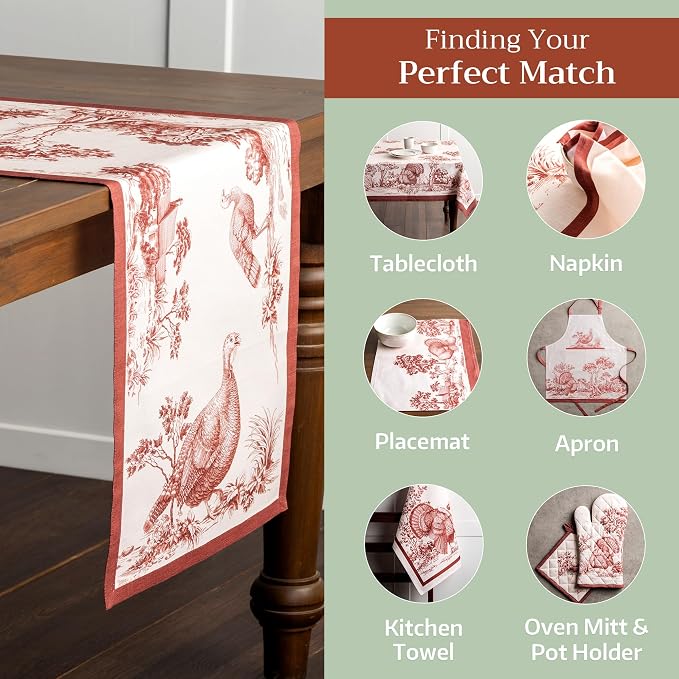Maison d' Hermine Table Runner 100% Cotton 14.50" x 108" | Table Runners 108 - Image 5