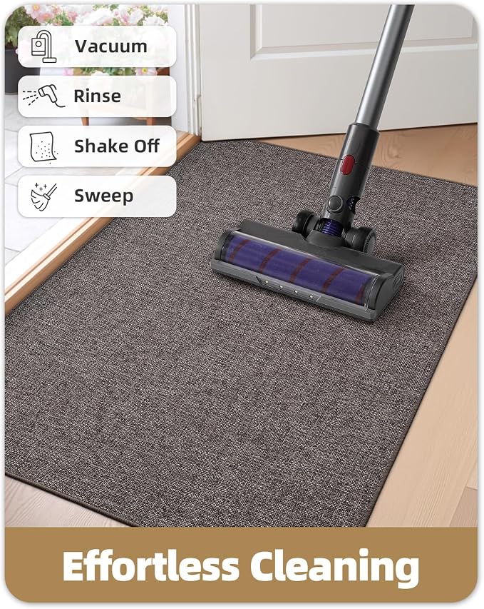 Color&Geometry Ultra Thin Indoor Door Mat 24"x36", Non Slip Rubber Backed Dirt - Image 8
