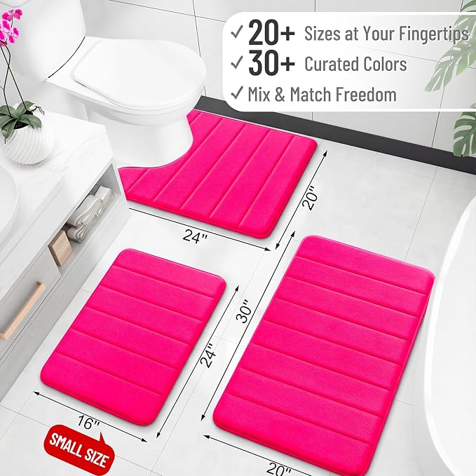 OLANLY Memory Foam Long Bathroom Rugs Runner 47x24, Super Soft Absorbent Bath - Image 2