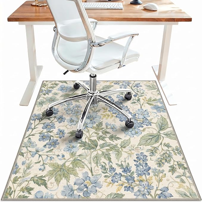 48"x72" Office Chair Mat for Hardwood Tile Floor, Under Desk Carpet Protector by BESBLEE