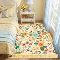 RELEANY Floral 3x5 Area Rugs Washable Print Boho Cute Carpet Non Slip Flower by RELEANY