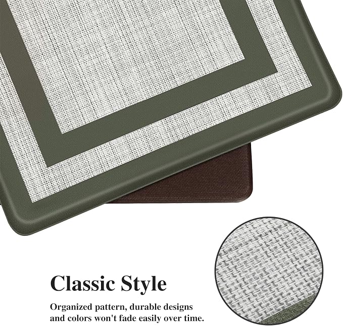 Mattitude Kitchen Mats Set of 2 Cushioned Rugs 0.47 inch Thick Anti-Fatigue Mats - Image 3