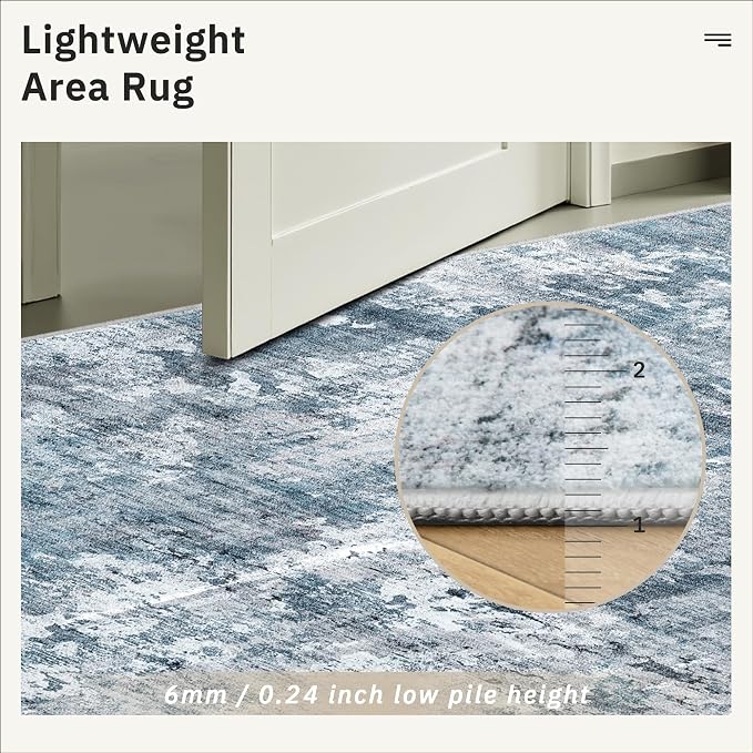 Soalmost Runner Rug 2'x6' Abstract Washable Non-Slip Runner Rugs - Image 7