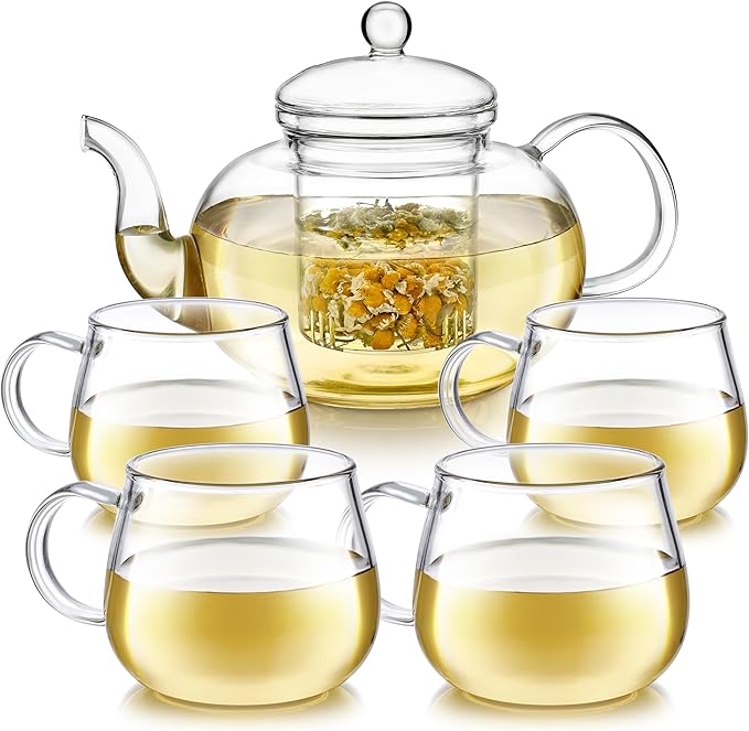 Teabloom Heatproof Glass Teapot Set by Teabloom