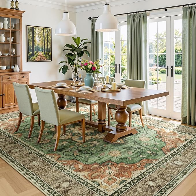 Lessymo Washable Area Rug for Living Room, 8x10 Large Rugs - Image 3