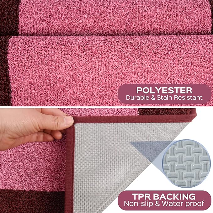 Machine Washable Runner Rug 24" x 84", Non Slip Kitchen Mat - Image 3