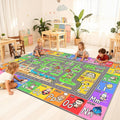 Kids Road Rug for Playroom, 5x7 Kids Car Rug Play Mat by Unknown