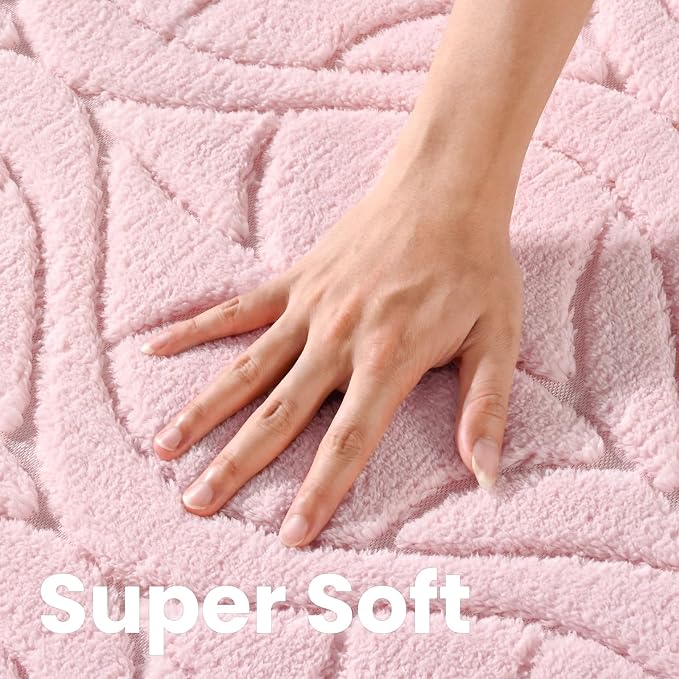 Macgace 4x6 Pink Area Rug, Soft Shag Carpet, Washable Bedroom Nursery Rugs - Image 5