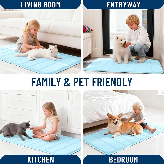 OLANLY Memory Foam Long Bathroom Rugs Runner 59x24, Super Soft Absorbent Bath - Image 9