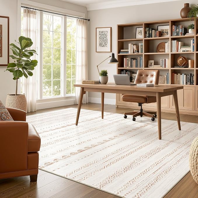 Nakagishi Area Rug Living Room Rugs: 6x10 Large Soft Machine Washable Boho - Image 5