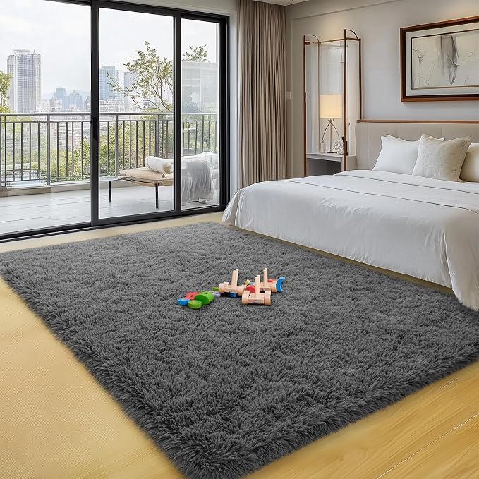 qulint 3x5 Area Rugs for Bedroom, Soft Fluffy Rug for Boys Room Fuzzy Shag - Image 7