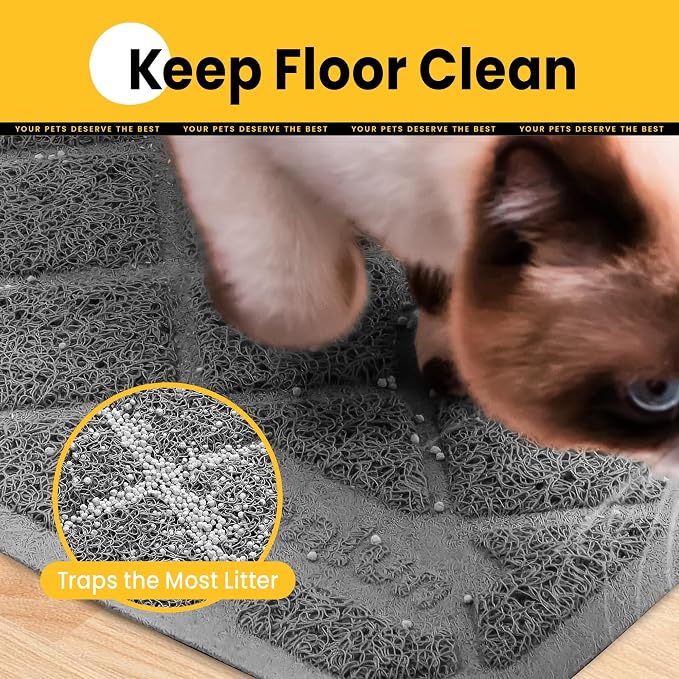 Conlun Cat Litter Mat Litter Trapping Mat, Premium Durable PVC Grid Mesh - Image 3