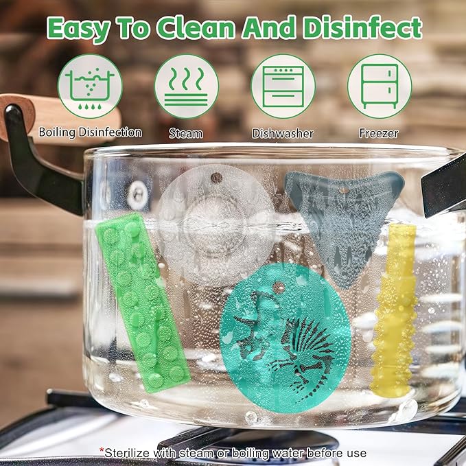 Chew Necklaces for Sensory Kids, Silicone Chewy Necklace for Boys and Girls with Autism, ADHD, SPD, Chewing, Oral Motor Therapy Sensory Toys