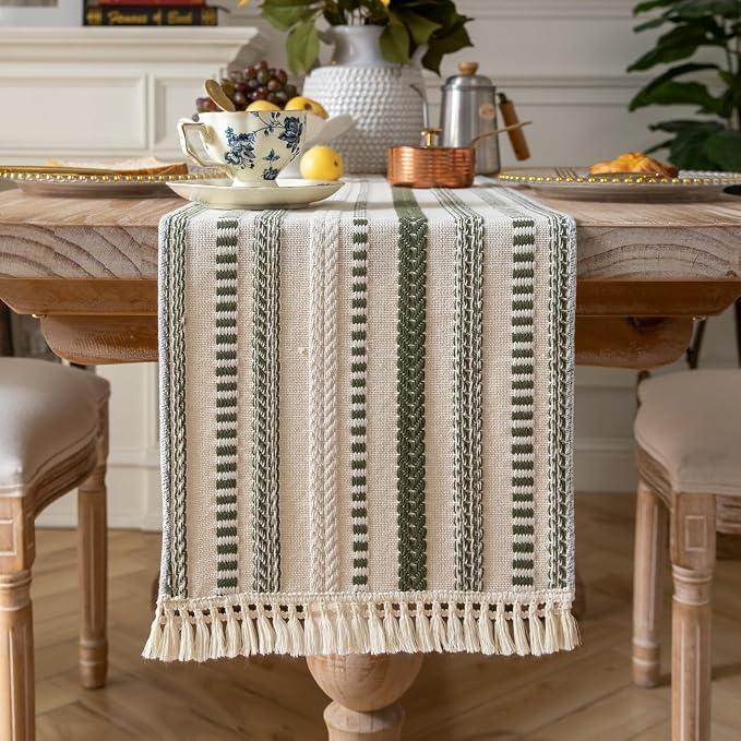 Caflife Boho Table Runner 60 Inchs Long, Dining Room Home Decor by Caflife