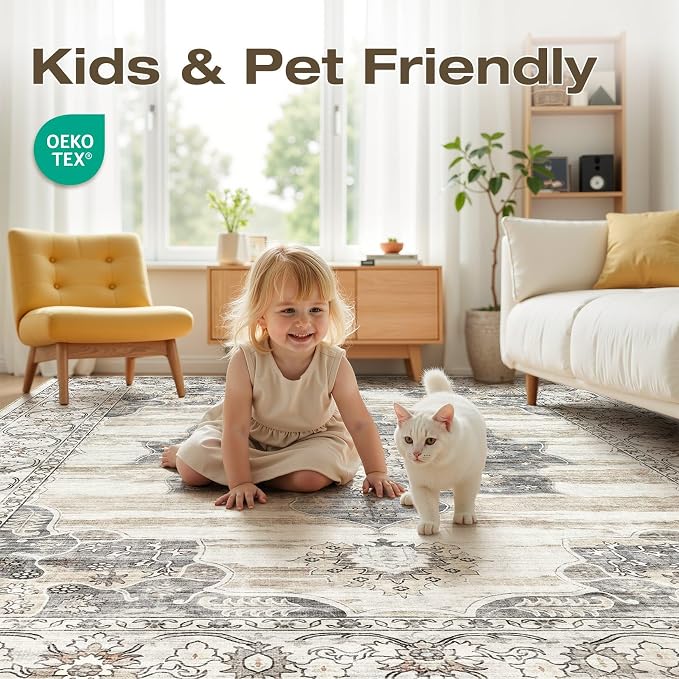 6x9 Washable Area Rug - Image 4