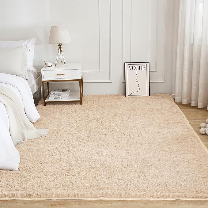 Litanika 6x9 Shag Area Rug for Living Room Bedroom, Non-Shedding Modern Indoor - Image 2