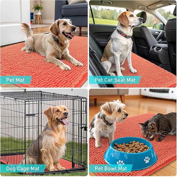 OLANLY Dog Door Mat for Muddy Paws 44x32, Absorbs Moisture and Dirt, Absorbent - Image 7