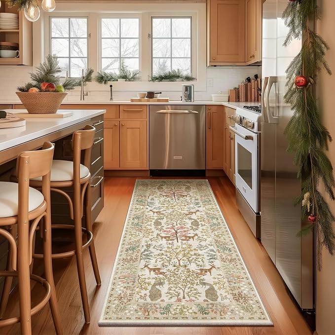 Runner Rugs Washable Kitchen Runner: 2'6"x8' Hallway Runner Rug Stain Resistant - Image 2