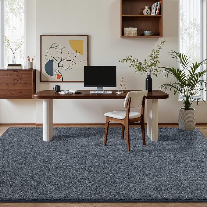 Pettop 5x7 Blue Grey Area Rugs for Living Room Bedroom, Thickened Memory-Foam - Image 4