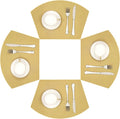 SHACOS Round Table Placemats Wedge Placemat Set of 4 Non Slip Heat Resistant by SHACOS