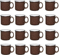 Set of 16 Ceramic Campfire Mugs – 15 Oz, Camping – Customizable by GiftsbyDesign