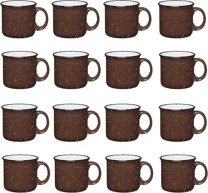 Set of 16 Ceramic Campfire Mugs – 15 Oz, Camping – Customizable by GiftsbyDesign