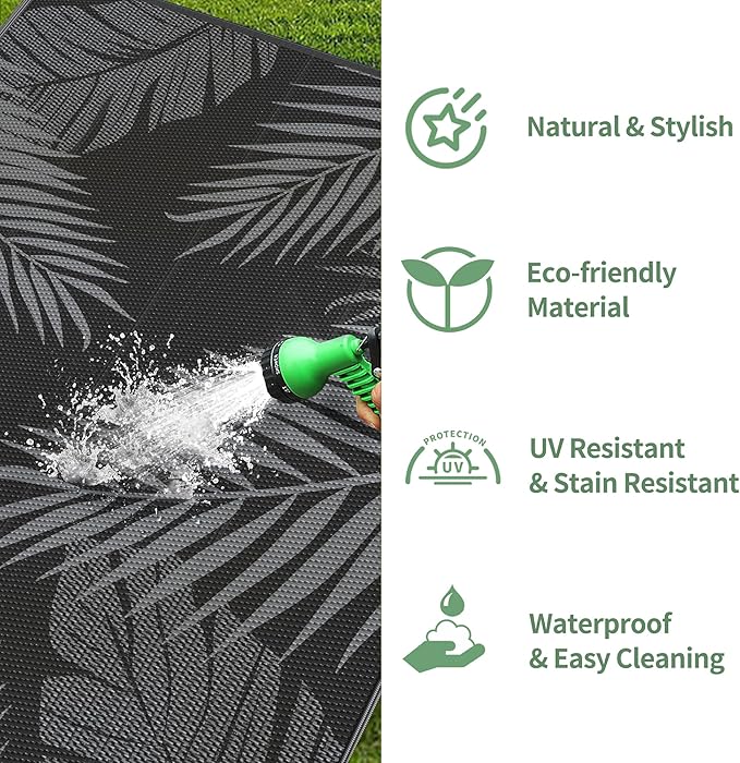 GENIMO Outdoor Rug 9' x 12' Waterproof - Image 6