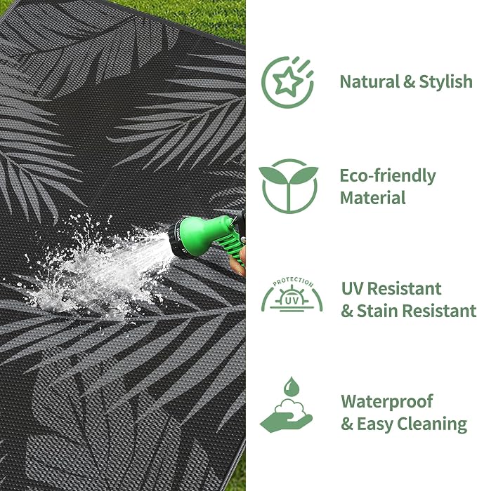 GENIMO Outdoor Rug 9' x 18' Waterproof - Image 6
