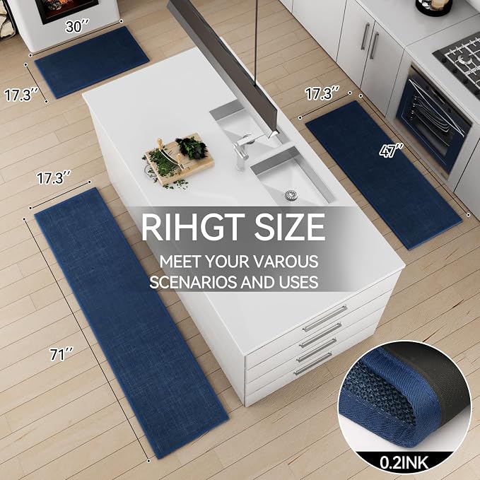 SUMLANS Kitchen Mat Set of 2 PCS, Cushioned Non Slip Rugs - Image 3