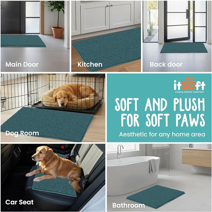 Dog Rugs for Muddy Paws 25x18 | Cleaner Mud Free Floors | Muddy Dogs Mats for - Image 6