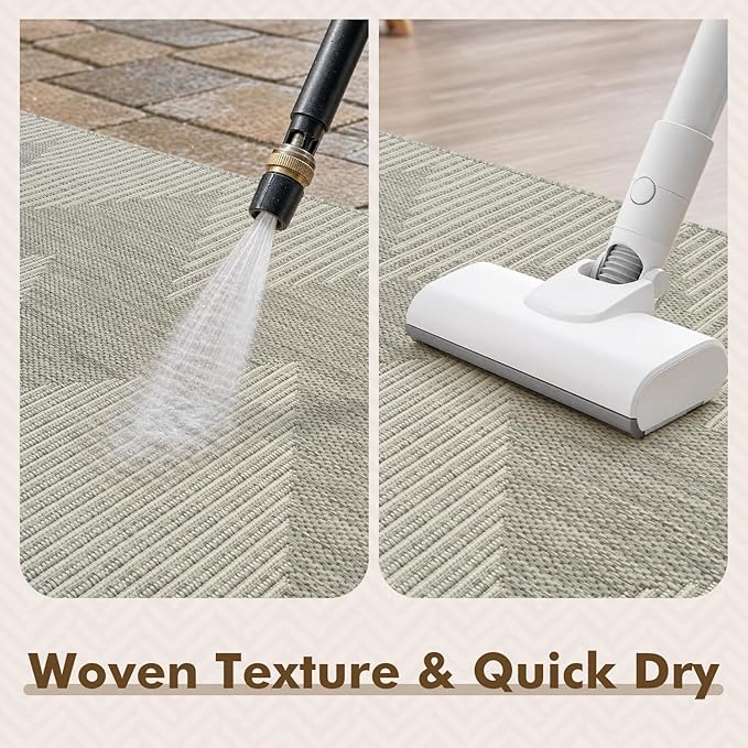 MontVoo-Outdoor Rug Carpet Patio Rug 4x6 ft Polypropylene Indoor Outdoor Rugs - Image 4