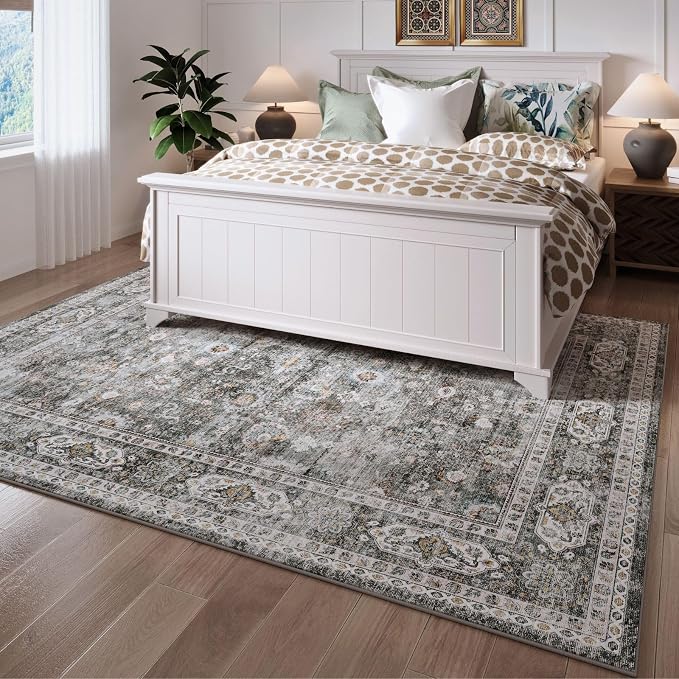Rugcomf Living Room Rug 6x9 Rug Machine Washable Boho Soft Area Rug Non Slip - Image 5