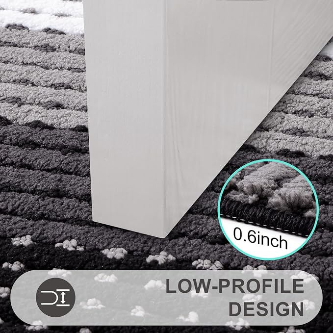 Kitinjoy Indoor Outdoor Door Mat, 59x36 Non-Slip Absorbent Dirt Trapper - Image 4