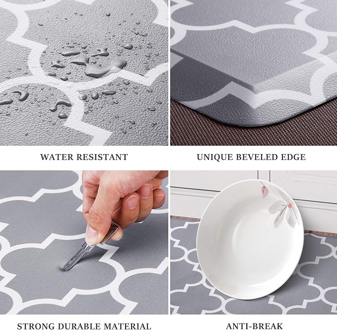 WISELIFE Kitchen Mat Cushioned Anti-Fatigue Rug, 17.3"x 60", Non Slip - Image 4