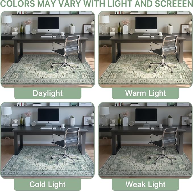 48"x72" Office Chair Mat for Hardwood Tile Floor, Under Desk Carpet Protector - Image 6