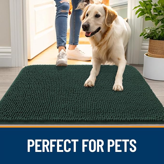 OLANLY Dog Door Mat for Muddy Paws 40x32, Absorbs Moisture and Dirt, Absorbent - Image 6