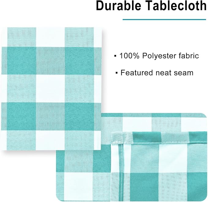 60 x 84 Inch Checkered Tablecloth Rectangle - Image 4