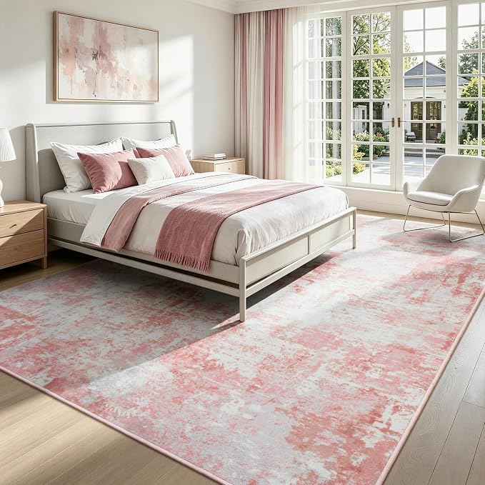 Rugflix 5x7 Area Rugs for Nursery Girls Room, Washable Large Rug - Image 3