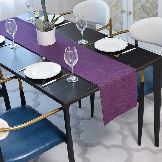 Dinning Table Runner Cloth 12 x 48 Inches Farmhouse Kitchen Coffee Burlap Table by NATUS+WEAVER