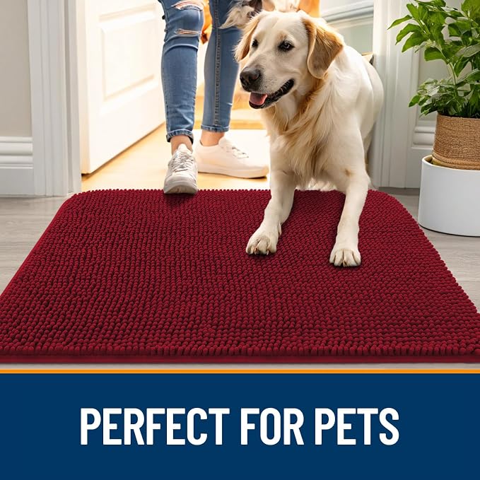 OLANLY Dog Door Mat for Muddy Paws 59x20, Absorbs Moisture and Dirt, Absorbent - Image 6
