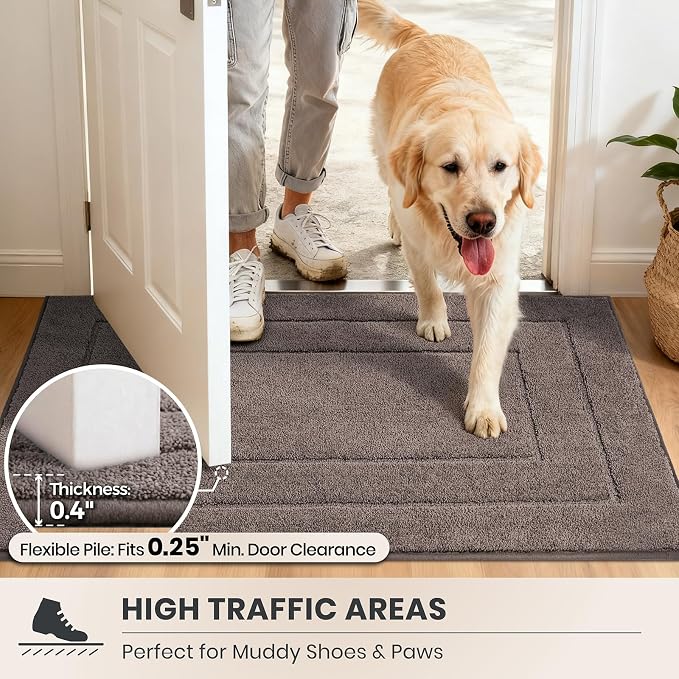 PURRUGS Dirt Trapping Door Mat 24" x 35.5", Non-Slip/Skid Machine Washable - Image 6