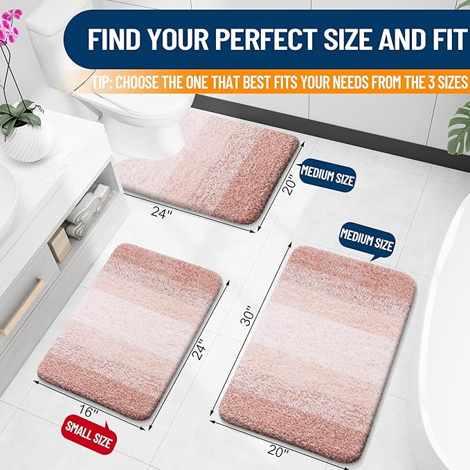 OLANLY Bathroom Runner Rugs Mat 47x17, Extra Soft Absorbent Microfiber Bath Rugs - Image 2