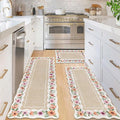 Vaukki Boho Kitchen Rug Sets 3 Pieces, Washable Kitchen Mats by Vaukki