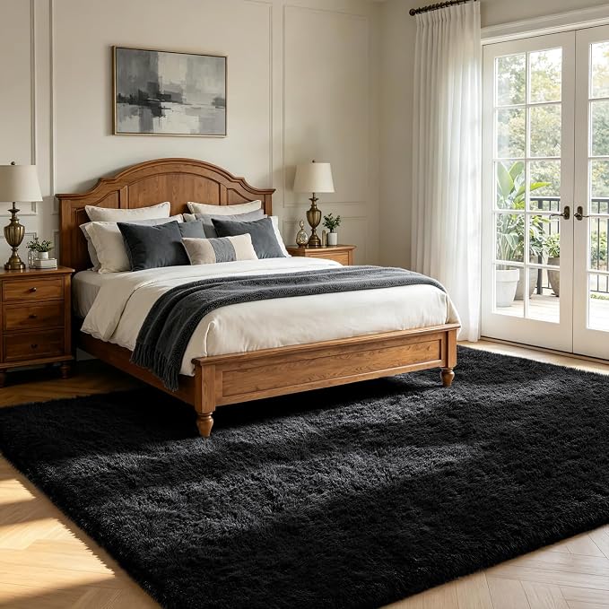 Shag Area Rugs for Bedroom Living Room, 6X9 Ultra Soft Fluffy Area Rugs for Dorm - Image 3