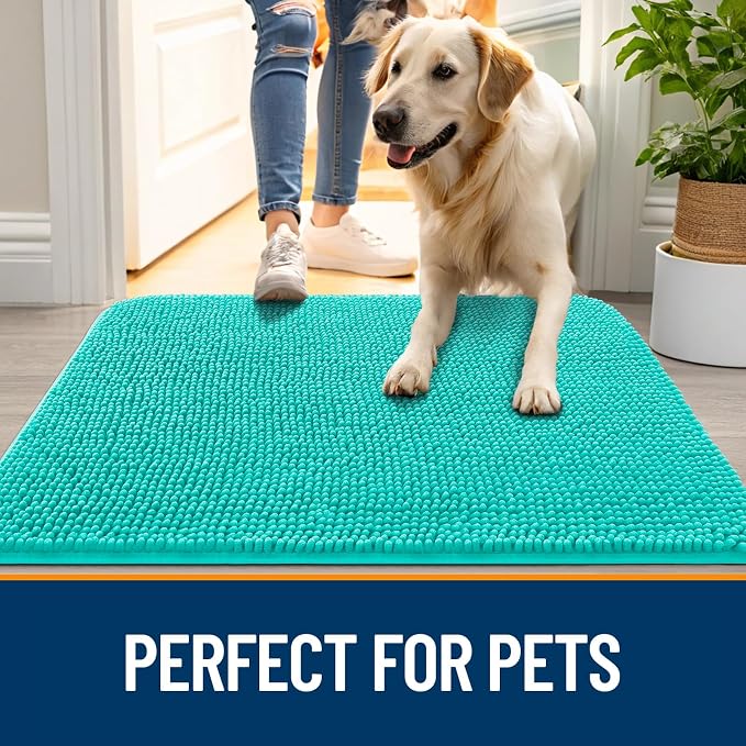 OLANLY Dog Door Mat for Muddy Paws 47x17, Absorbs Moisture and Dirt, Absorbent - Image 6