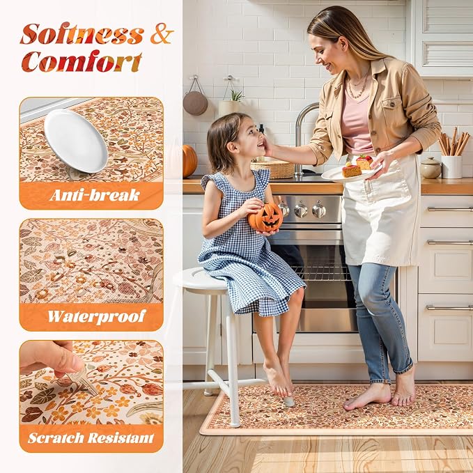 Collive Anti Fatigue Mats for Kitchen Floor, Non Slip Waterproof Sink Rugs for - Image 6