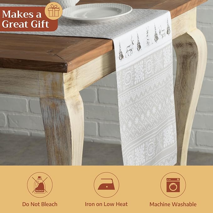 Maison d' Hermine Table Runner 100% Cotton 14.50" x 72" | Table Runners 72 - Image 5