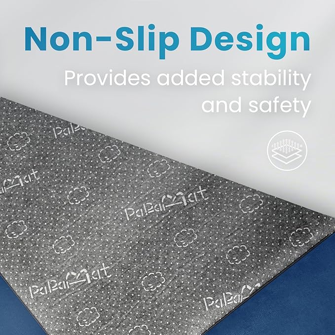 1.3" Thick Baby Play Mat for Floor Playpen, 50x50 Foam Tummy Time Mat, Padded Support Soft Plush Nursery Rug for Infant Kids Toddler Crawling Kick Activity (Royal Blue)