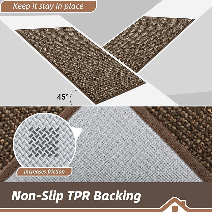 BEQHAUSE Dirt Trapper Door Mat 17" x 30", Non-Slip Doormats Washable Entryway - Image 6